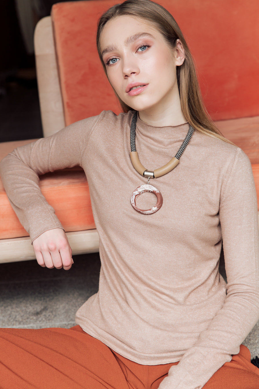 Kiri necklace / Marble rust