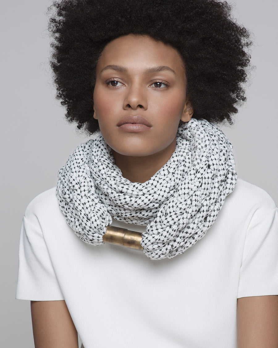 Dayo scarf / Black and white