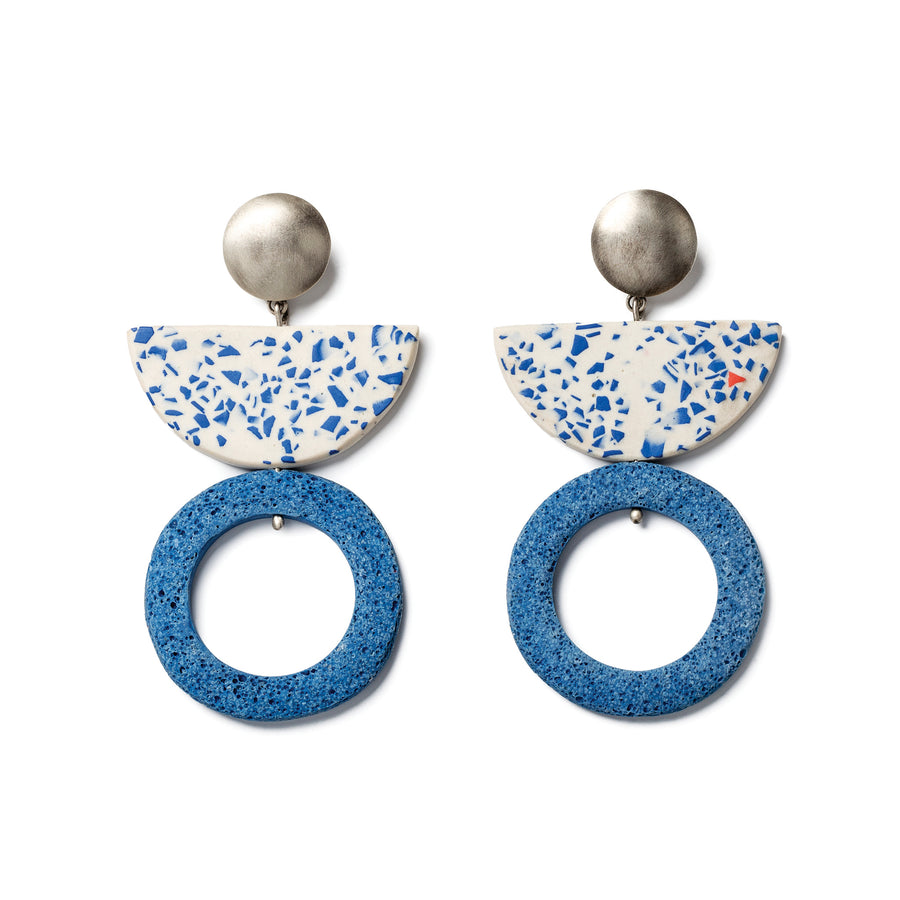 Kirabo Earring / Blue Foam