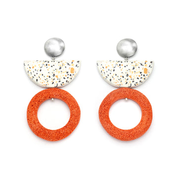 Kirabo Earring / Orange Foam