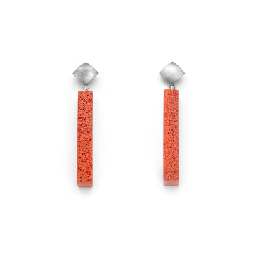 Momo Earring / Orange Foam