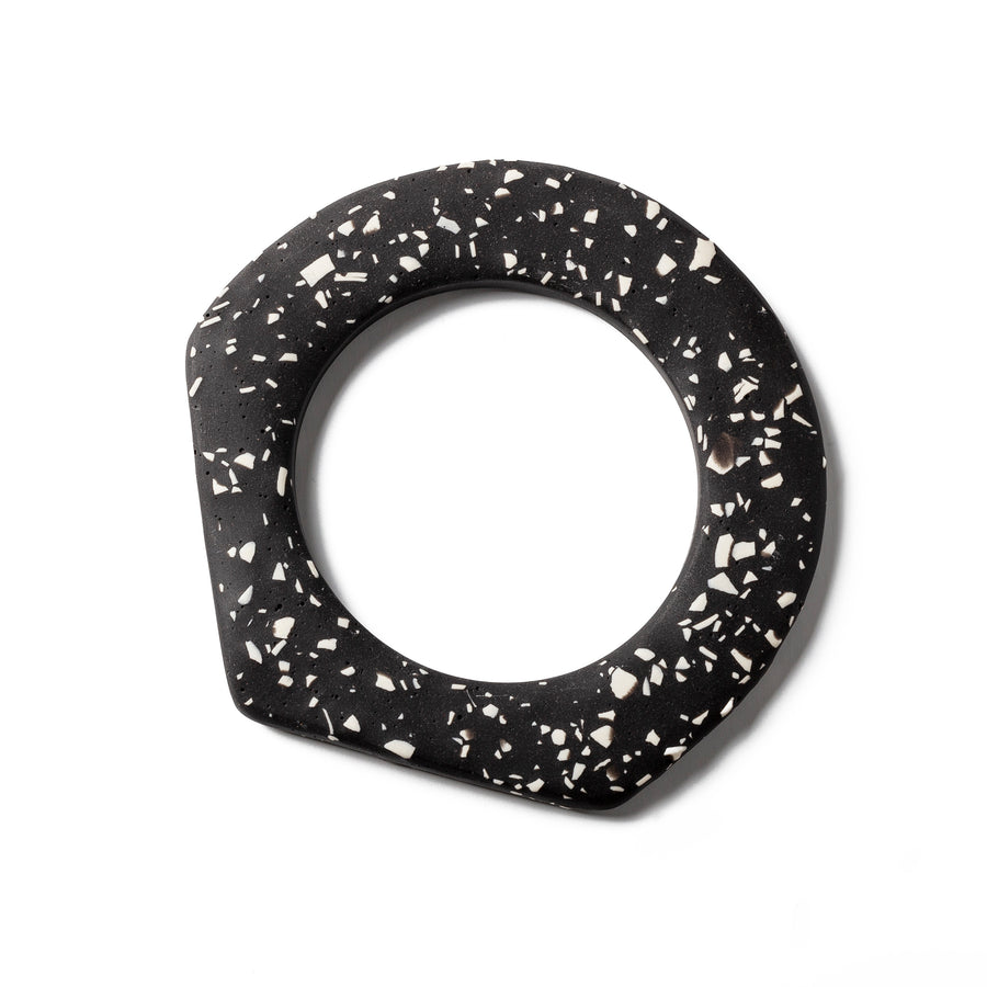 Coco bracelet / Ocher & black terrazzo